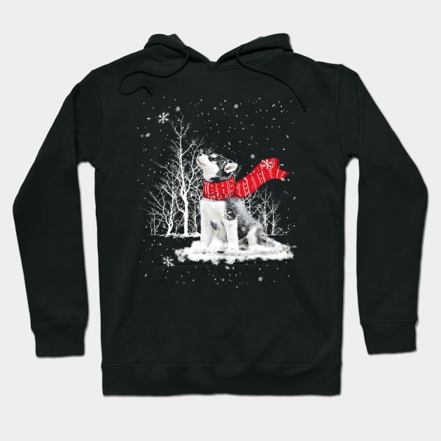 I Loves My Siberian Husky Christmas Hoodie by wheeleripjm